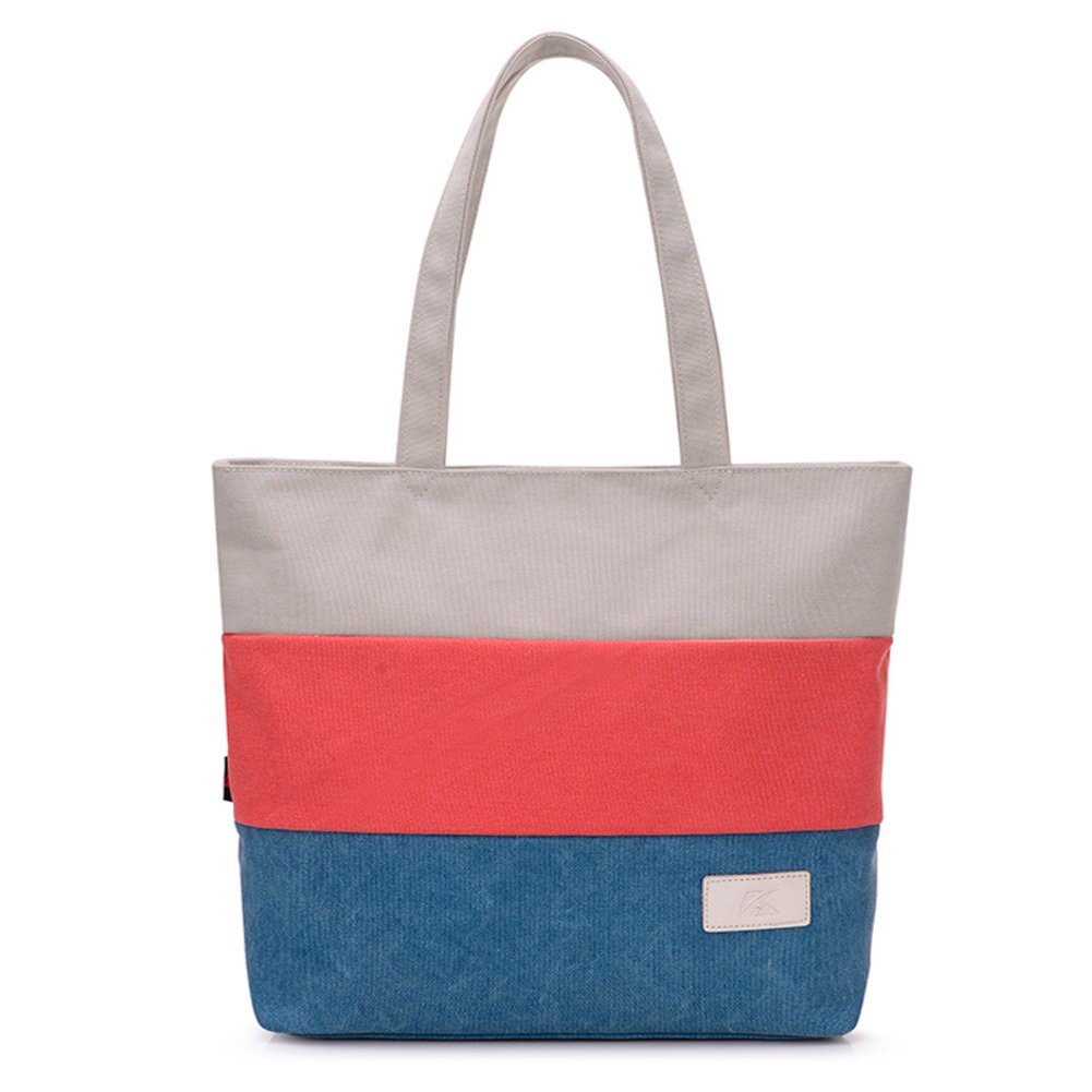 Sac en toile version coréenne graphique à rayures style cabas décontracté et urbain tendance - 5