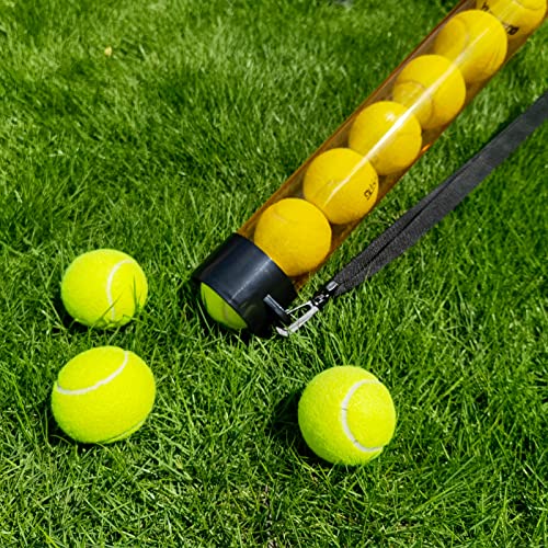 Litian Tennis Ball Picker Hopper Tube For 15 Tennis Balls-Lightweight Durable Easy Ball Collector, Carrier, And Dispenser, With Shoulder Strap (Orange) #TOP4