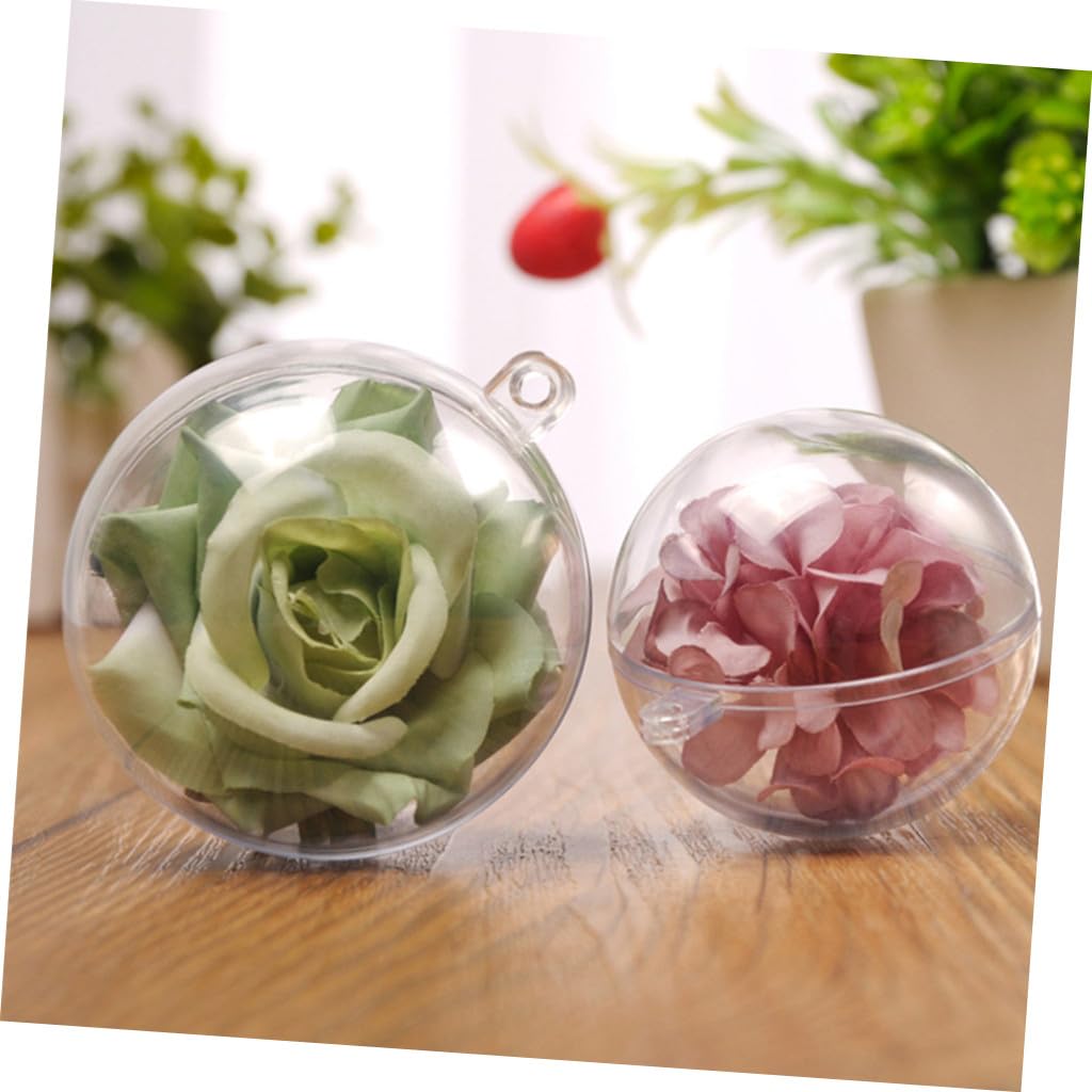 MAGICLULU 4 Set Palla Vuota Di Natale Di Natale Fai Da Te Ornamenti Natalizi Trasparenti Palline Natalizie Trasparenti Riempibili Chiari Ornamenti Natalizi Riempibili Abs 10 Pezzi * 4