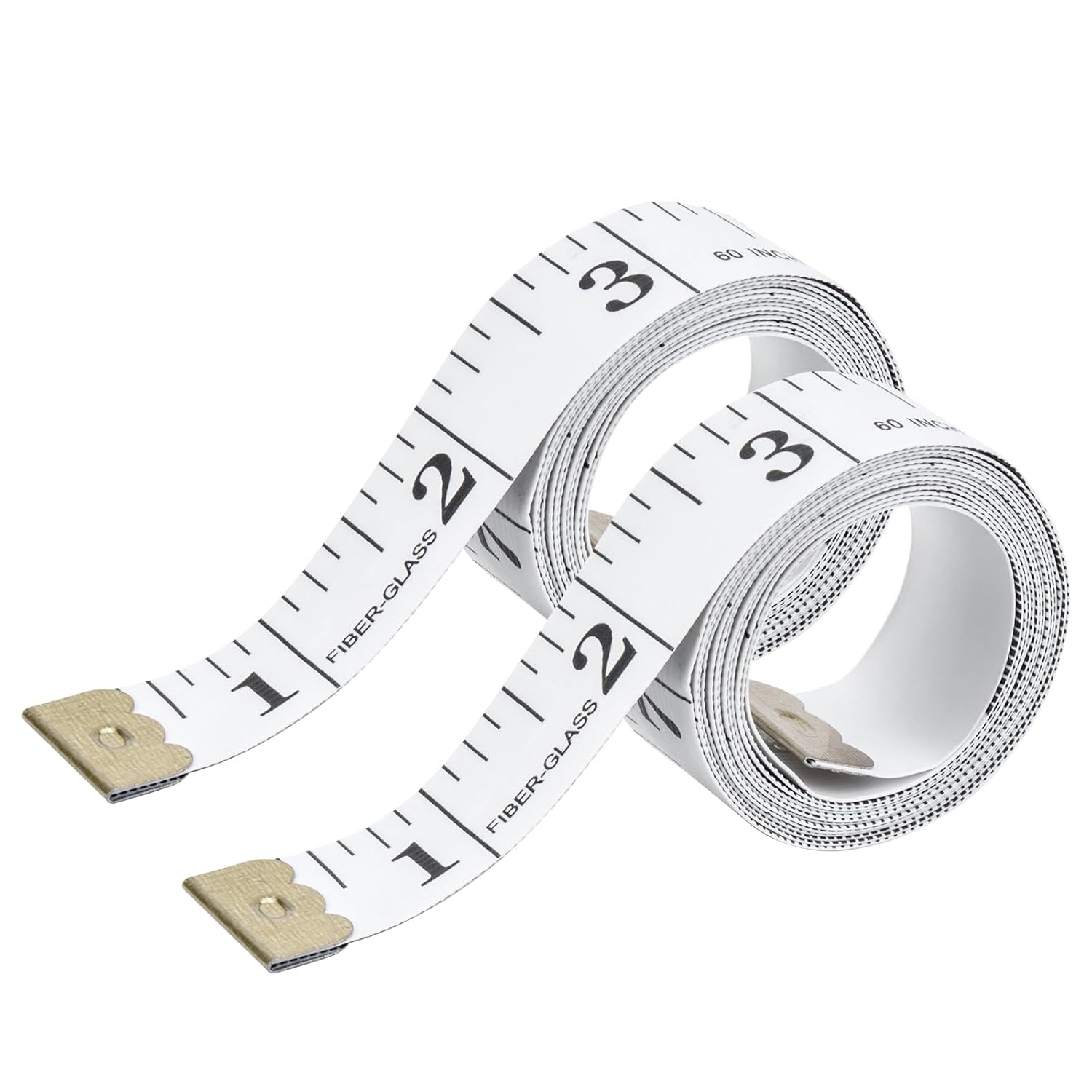 Soft Tape Measure,60 inch Double-Sided Measuring Tape for Body Weight Loss Fabric Sewing Tailor 150cm/60inch(White / 2 Pack)