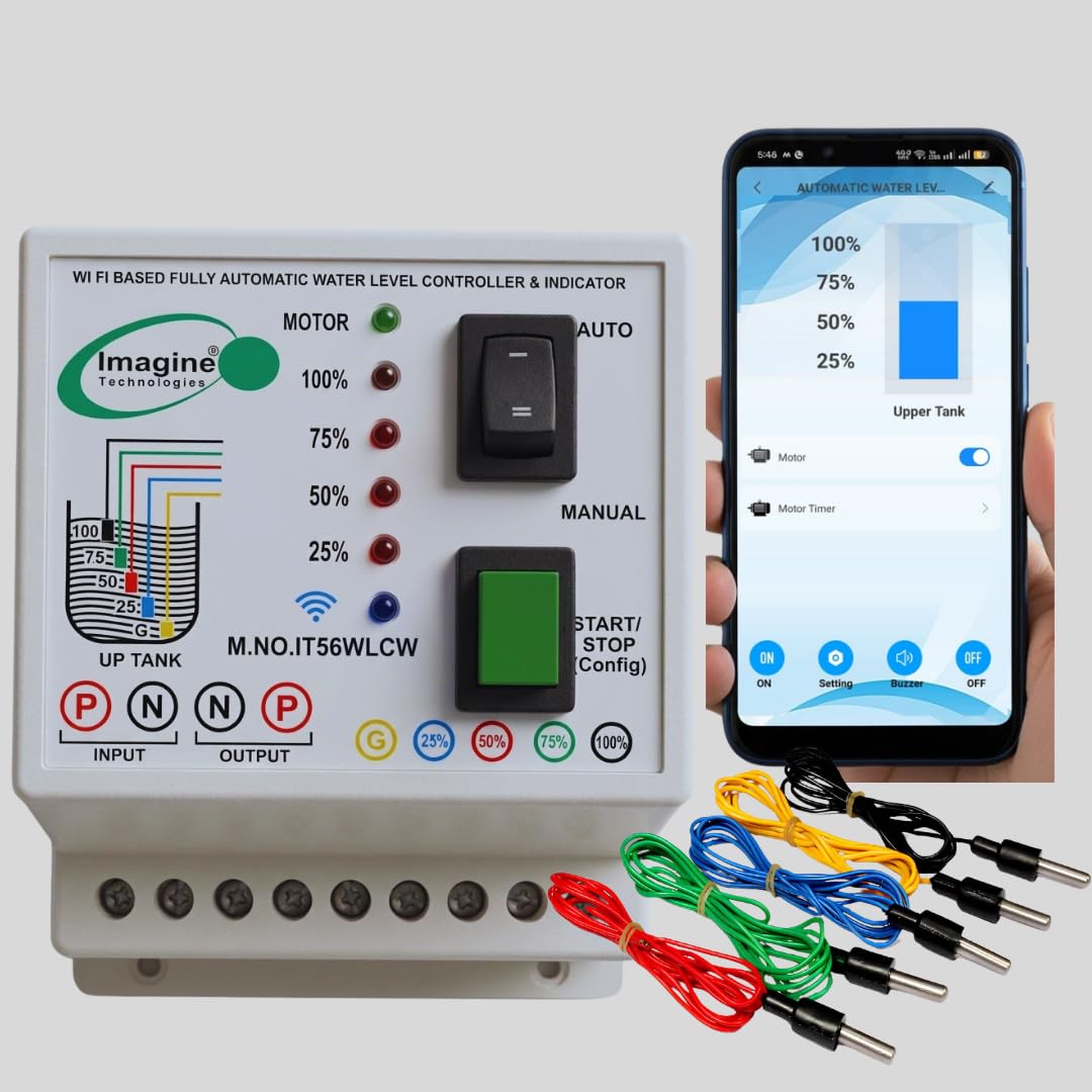 Smart WiFi Based Fully Automatic Water Level Controller | 4 Water Level Indicator | Smart Water Pump Controller | Supports Up to 2 HP Motor | App Control with Alexa & Google-picture-12