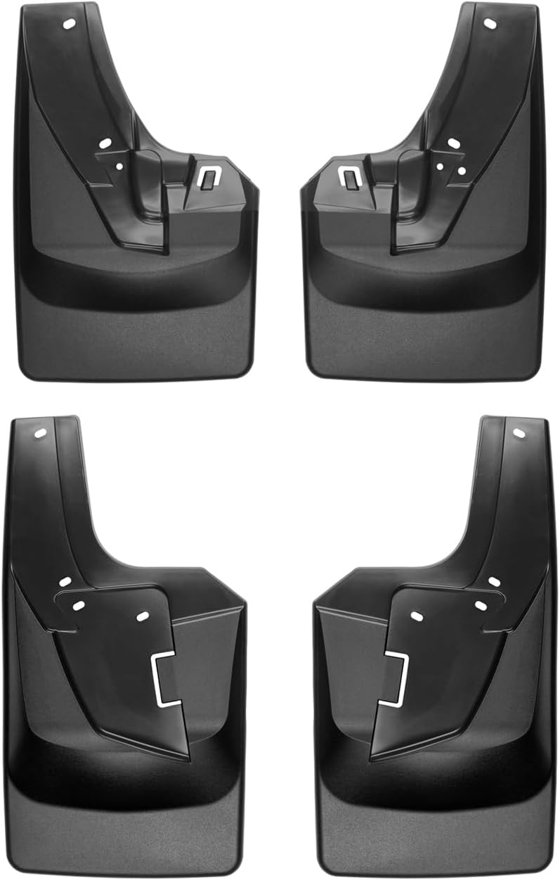 WeatherTech Custom No Drill Splash Guard MudFlaps for RAM Ram 2500/3500, Ram Truck 2500/3500 - Front & Rear Set (110109-120109), Black