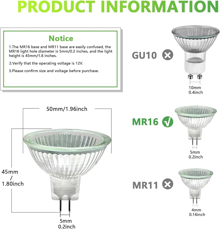 WinDerMo MR16 halogén izzó 12V 20W GU5.3 dimmelhető 8db meleg fehér 2700K