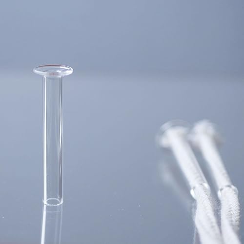 Miniatura 7 de 5 piezas de soporte de tubo de vidrio de repuesto de mechas de algodón con soporte de tubo de vidrio y embudo de lubricación para lámpara de aceite