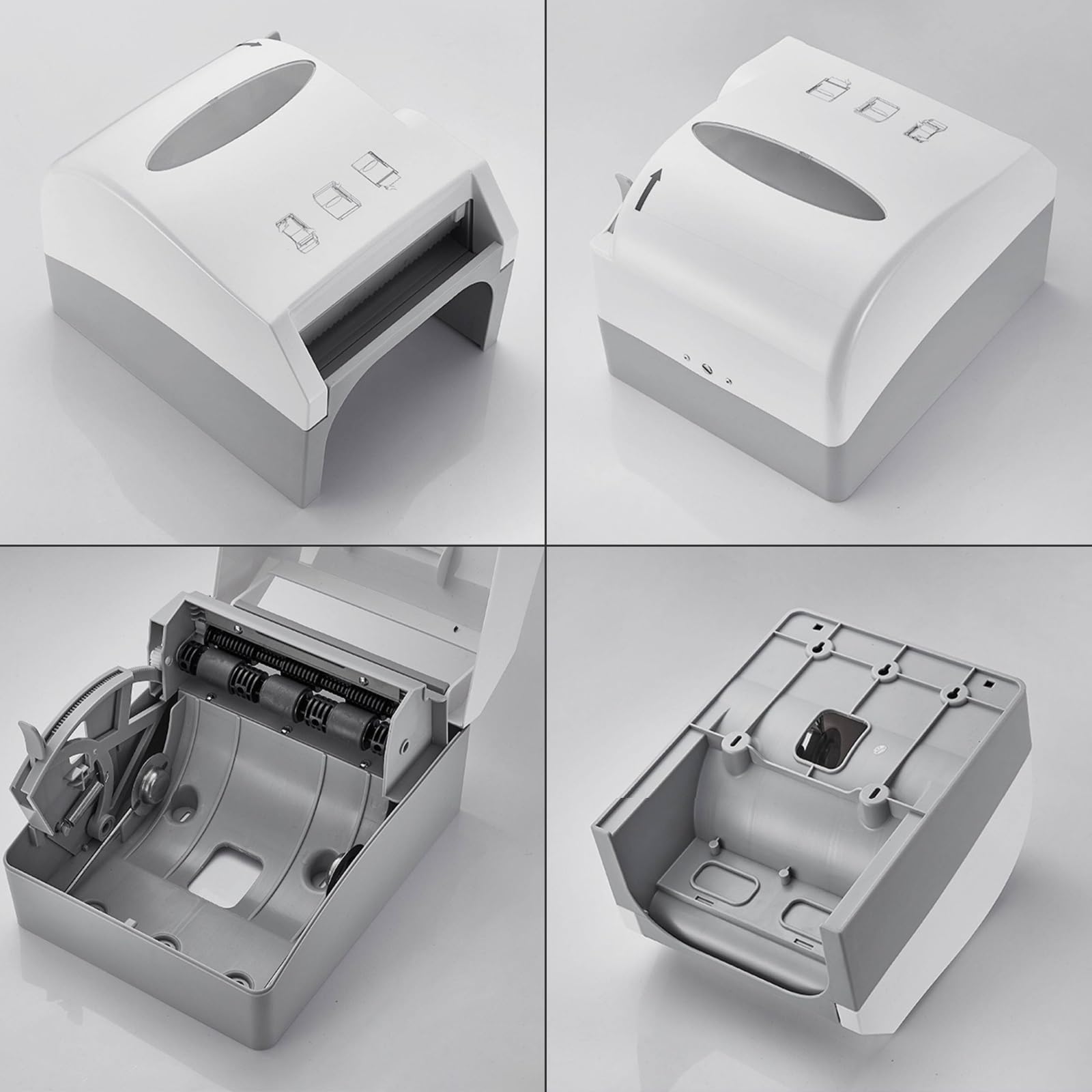 Dispensador de Papel, Dispensador Papel Secamanos Comercial, Dispensador Papel Higienico, Montaje en Pared, con Cerradura