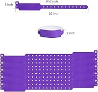 Vista 9 de Red Plastic Wristbands 500 Pack - Colored Wristbands for Events, Vinyl Wrist Bands of Party by Fivepeans