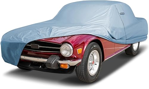 Miniatura 35 de iCarCover Funda prémium para automóvil Triumph Spitfire 1968-1981, resistente al agua, para todo tipo de clima, ajuste personalizado, para Negro