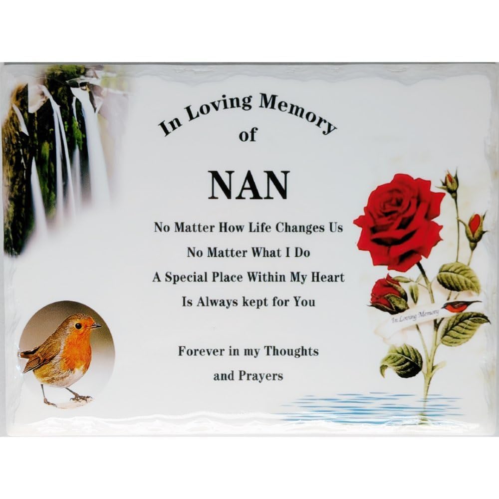 In Memoriam Rectangular Tile Grave Plaque (20 x 15 cm) (Nan, 20 x 15 cm) — image 1