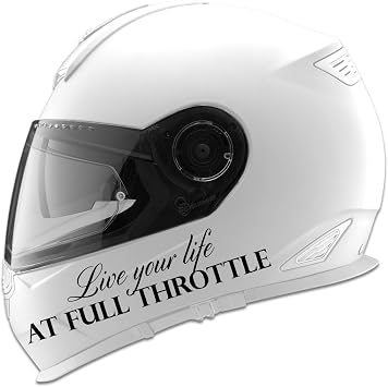 Live Your Life At Full Throttle Auto Car Racing Motorcycle Helmet Decal - 5"