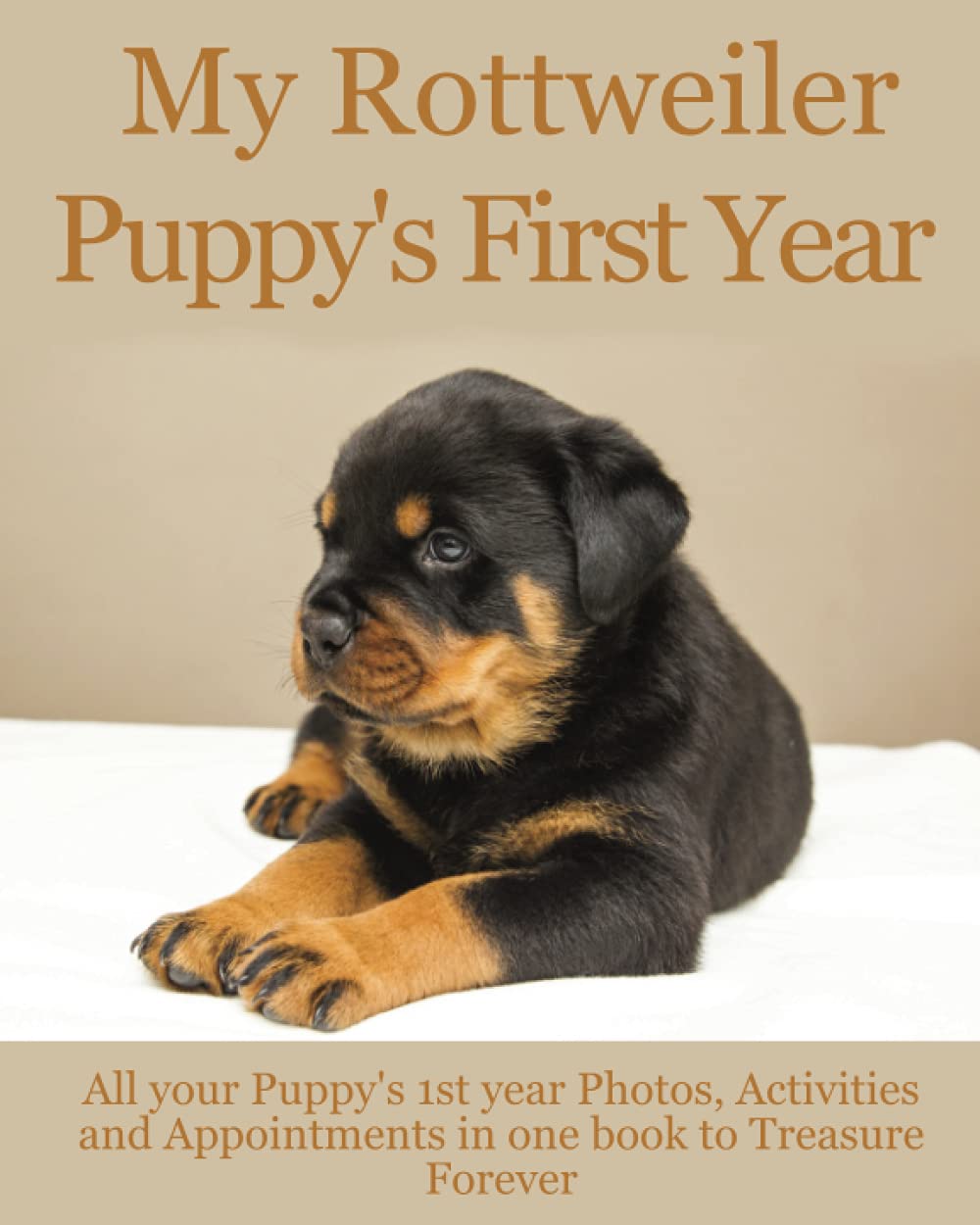 My Rottweiler Puppy's First Year: Dog Memory Book includes Medication log, Training log, Growth chart and Pampered Pup appointments etc, a book to Treasure Forever