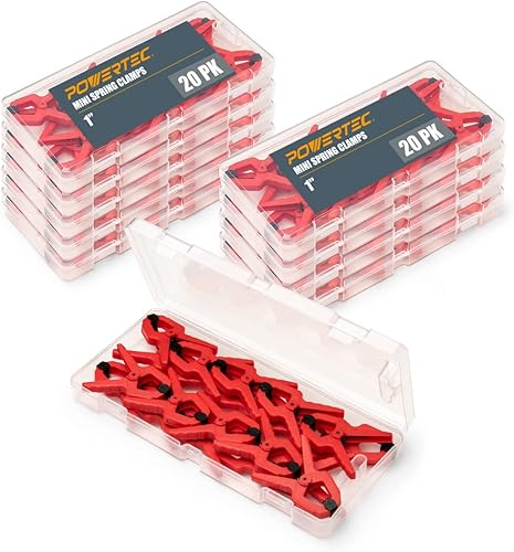 Miniatura 1 de POWERTEC 71618-P10 Mini abrazaderas de resorte de 1 pulgada, 200 PK