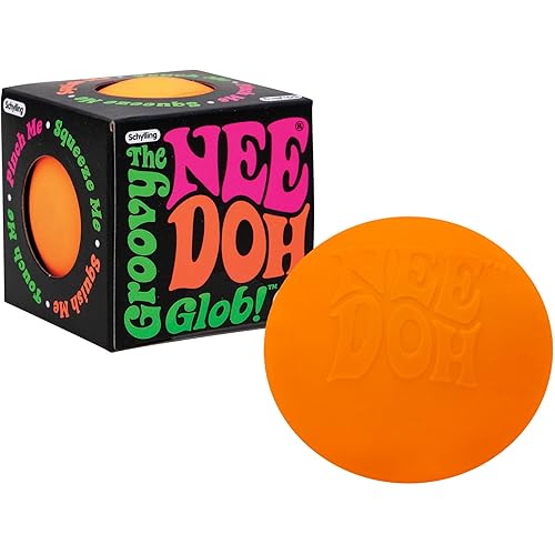 Schylling NeeDoh Original - Sensory Fidget Toy - Orange - Ages 3 to Adult , 1 Count ( Pack of 1)
