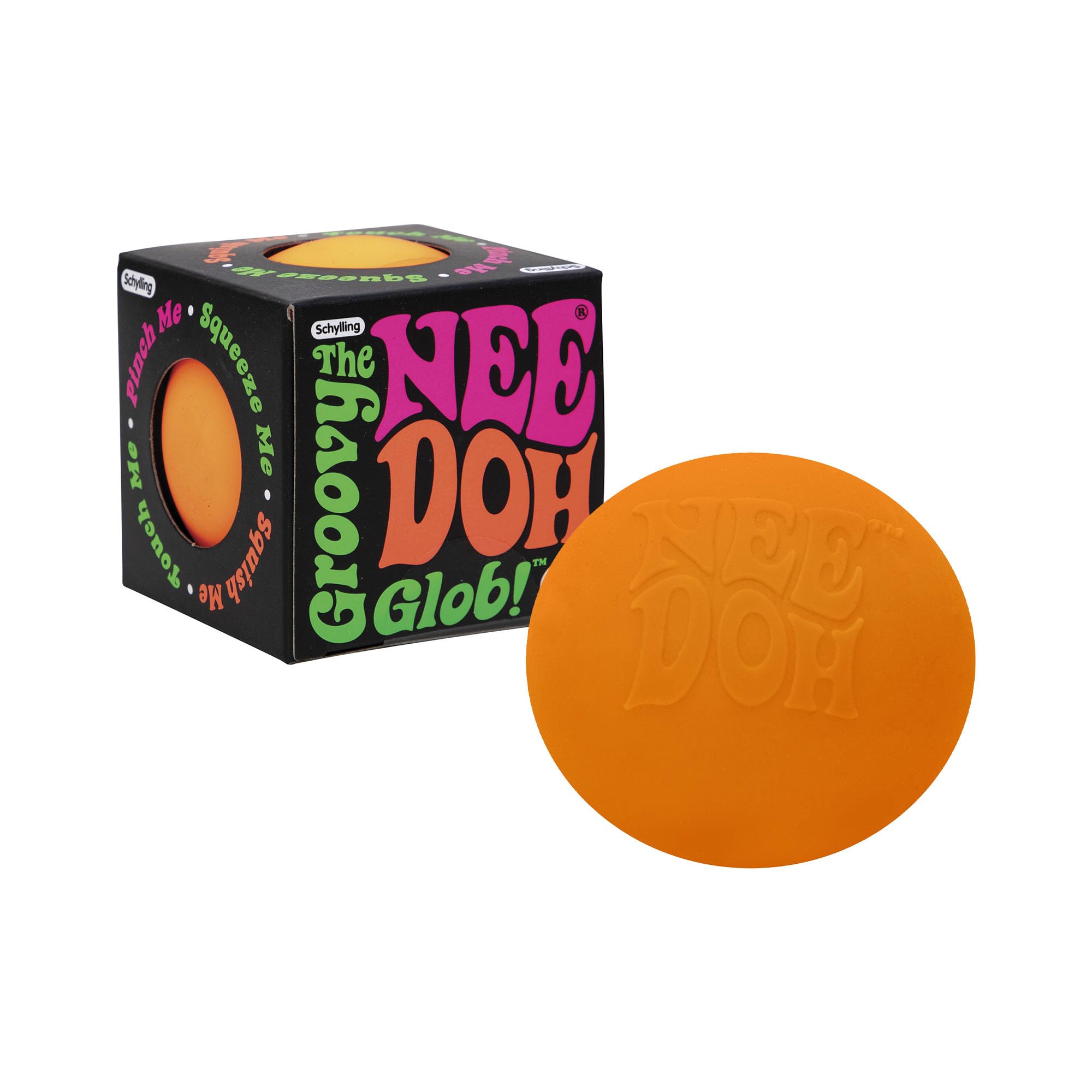 Schylling NeeDoh Original - Sensory Fidget Toy - Orange - Ages 3 to Adult , 1 Count ( Pack of 1)