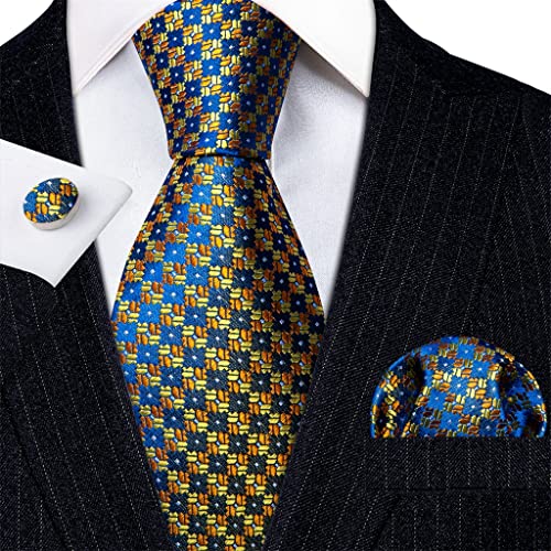 Set de corbata de seda con accesorios para hombre miniatura 2