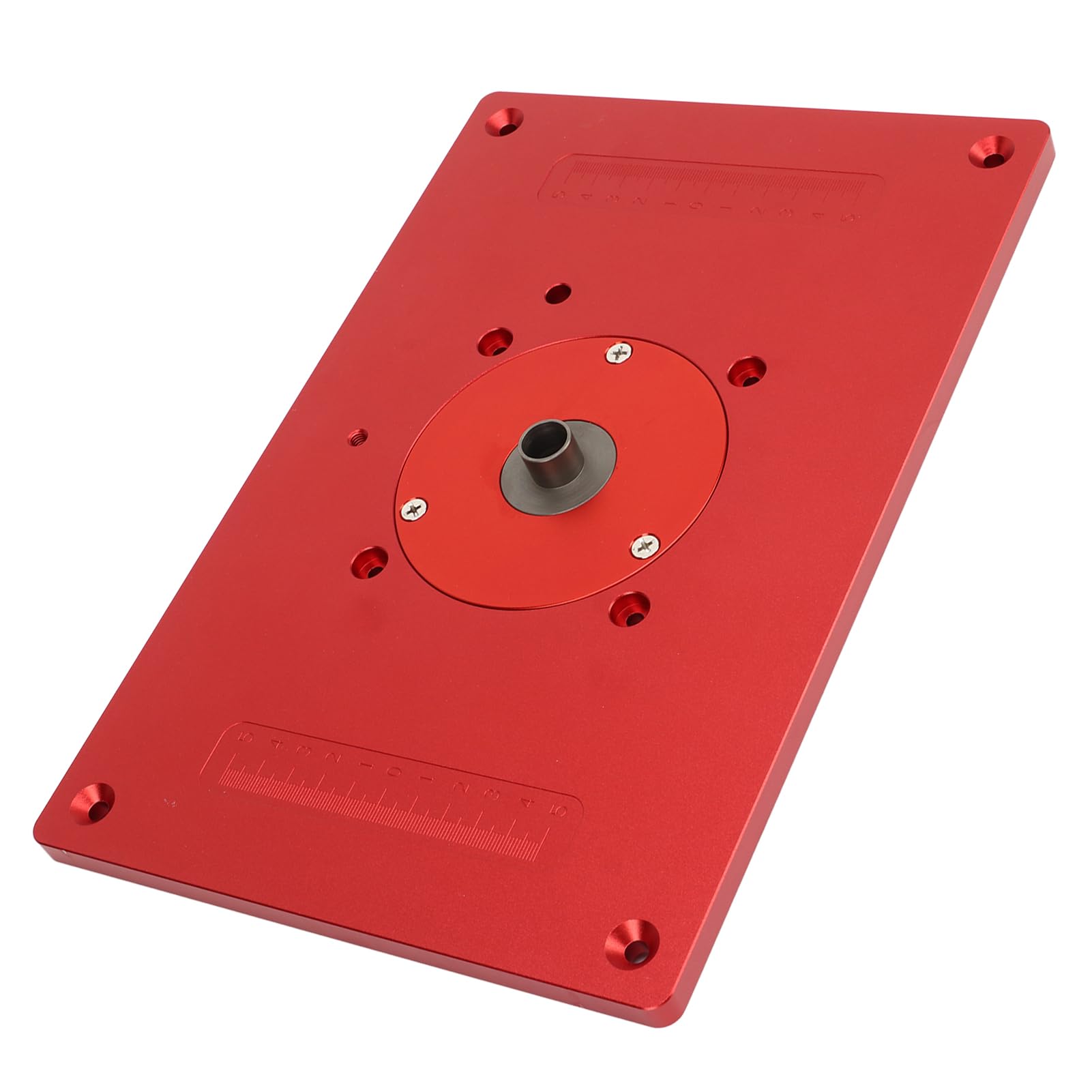 Placa de Inserción de Mesa Enrutadora de Aluminio Duradera con Múltiples Orificios para Tornillos de Montaje para un Uso Eficiente de la Carpintería 11,8x7,9 Pulgadas