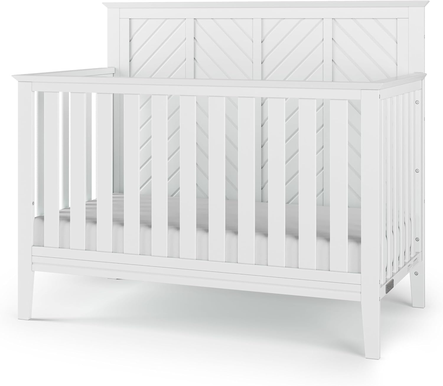 Child Craft Atwood 4-in-1 Convertible Baby Crib, Wooden Nursery Furniture Converts to Daybed, Toddler Bed and Full-Size Bed, 3 Mattress Height Adjustments, Non-Toxic Baby Safe Finish, Matte White | 4-in-1 Crib, Baby Safe Finish, Non-Toxic, Adjustable
