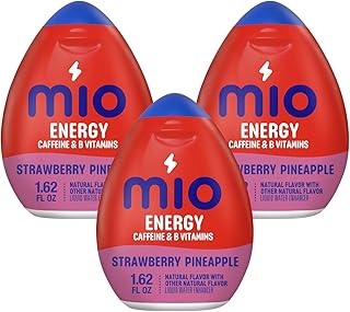 MiO Energy Liquid Flavor Enhancer with Caffeine and B Vitamins - 3 pack (Strawberry Pineapple Smash)