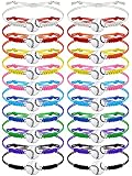 Jadive 20 Pieces Softball Bracelets Adjustable Softball Charm Bracelet Softball Cord Braided Rope Br