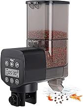 hygger Automatic Fish Feeder 350 ml Automatic Feeder Aquarium for Koi Fish Pond with LCD Display Controller Fish Feeder Automatic for Weekend Holiday (Battery Not Included)