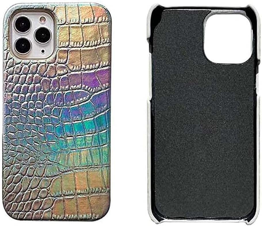 Coque iPhone 11 Pro effet crocodile argenté laser luxe GUMMMY - 2