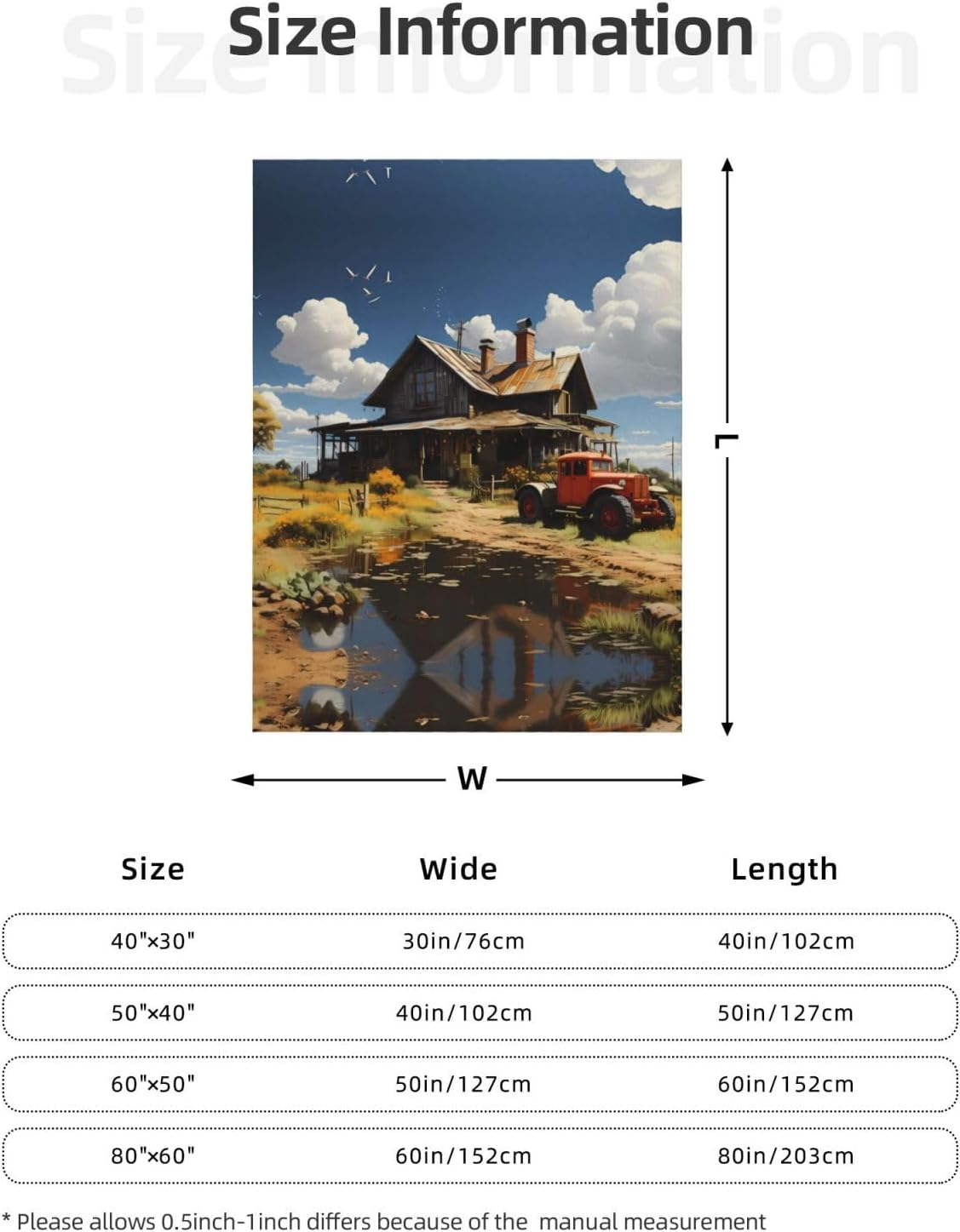 Texas Farm Tractor Decorative Gift Blanket, Sofa Bed Living Room Camping Travel Blanket (50 * 40 inches), Flannel Children's Blanket,
