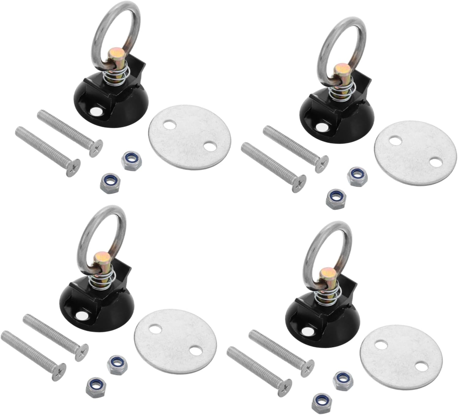 Quick Release Tie Down Kit for Car Hooks e Track Accessories Bolt-on Round Anchor Points Cargo Trailer Accessories Enclosed Trailer Accessories