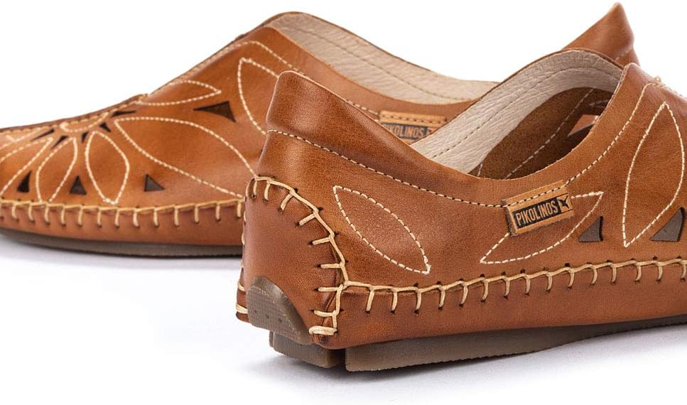 PIKOLINOS Jerez 578-7399 Women's Slip-On Moccasins - Premium Calfskin Leather - Removable Cushioned Insole, Elastic Fit, Lightweight Everyday Comfort and Support