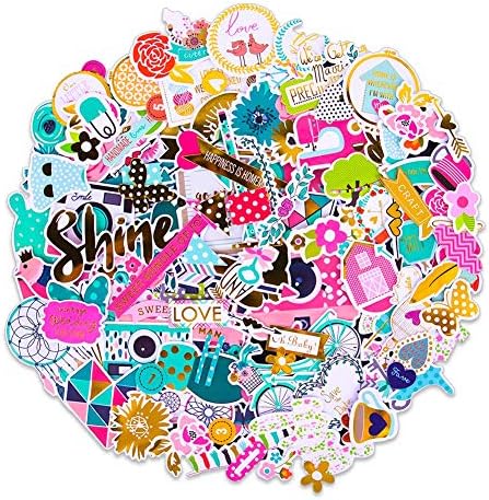FaCraft Scrapbooking Supplies Ephemera Die Cuts Stickers (137 pcs Spring Shine)