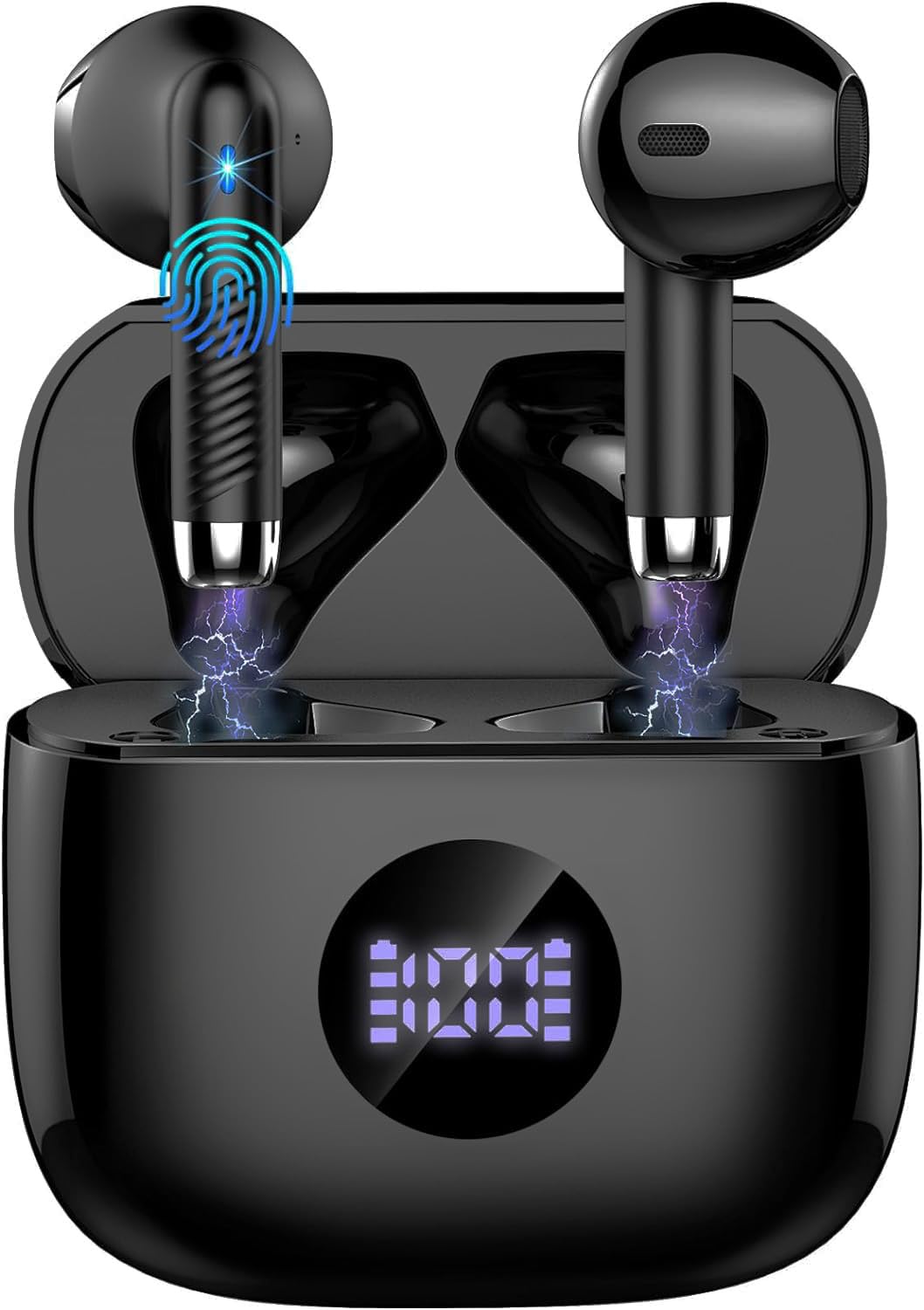 Jxrev 2026 Cuffie Bluetooth Auricolari Bluetooth 5.4, Cuffie Wireless con 4 ENC Cancellazione Rumore Mic, 40 Ore di Riproduzione, Cuffie Senza Filo HiFi Stereo IP7 Impermeabili