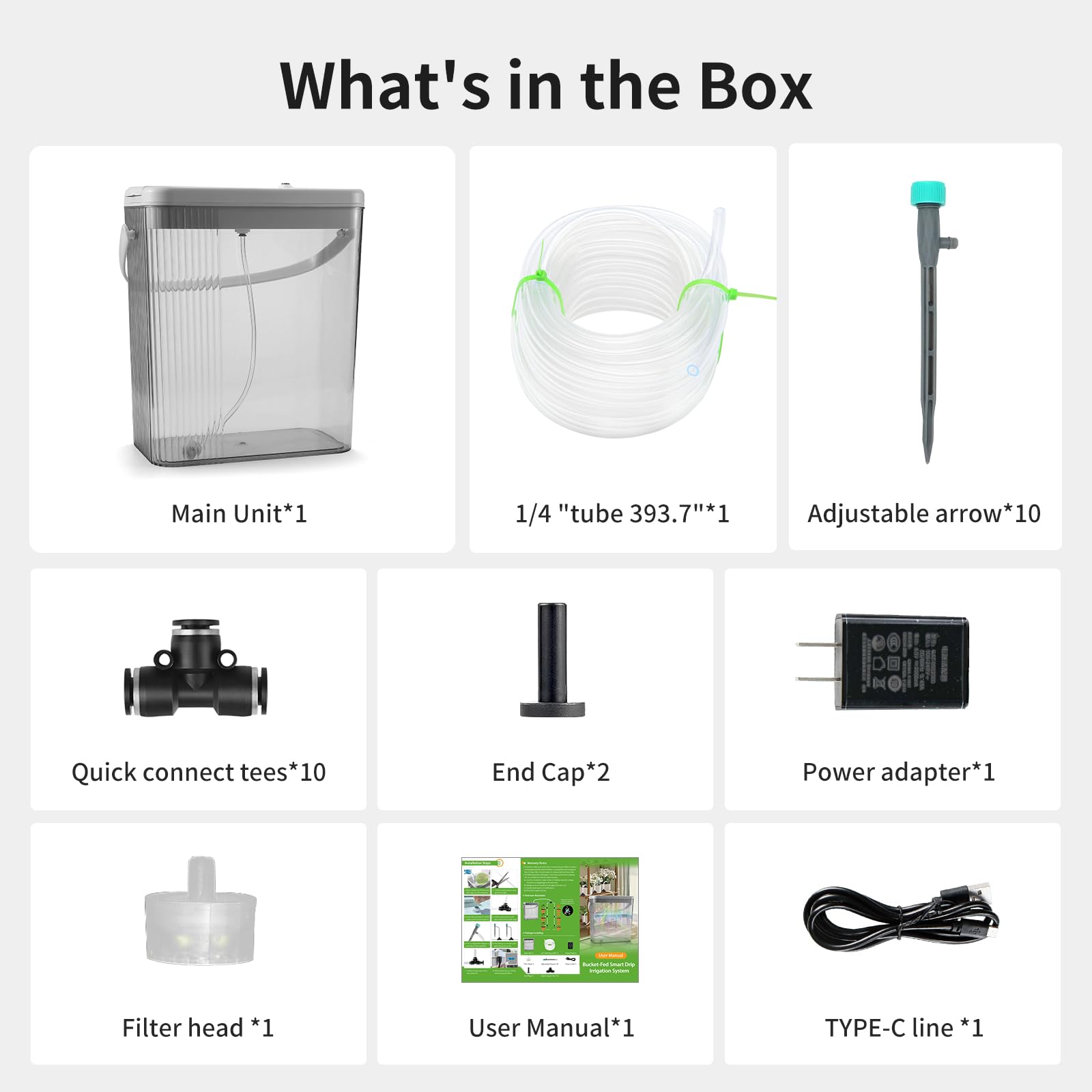 Sistema de riego por goteo para interiores con tanque de agua de 2 galones, luz nocturna táctil y temporizador programable, kit de riego automático para 10 plantas en maceta