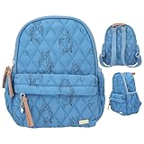 Depesche 12026 Miss Melody Blue Quilt - Rucksack für Kinder mit Pferde-Muster und Steppnaht-Optik, Tasche in Blassblau mit längenverstellbaren Schultergurten