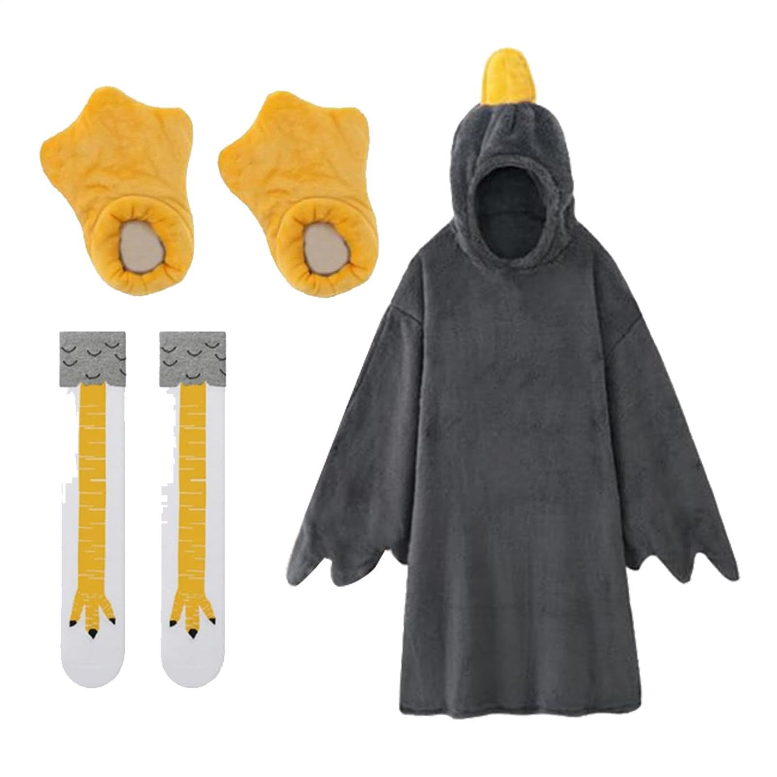 Anatra Felpa con Cappuccio Pigiama Tuta Goose Coperta Indossabile Goose Sleeping Costume | Graziosa coperta con cappuccio per la stagione fredda, camera da letto, casa, campeggio