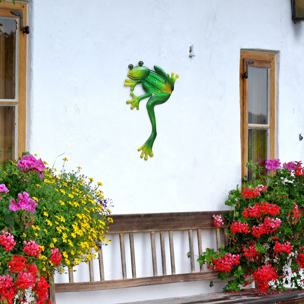 Gards Tuinposter Kikker met Rode Ogen op een Plant - 110x110 cm