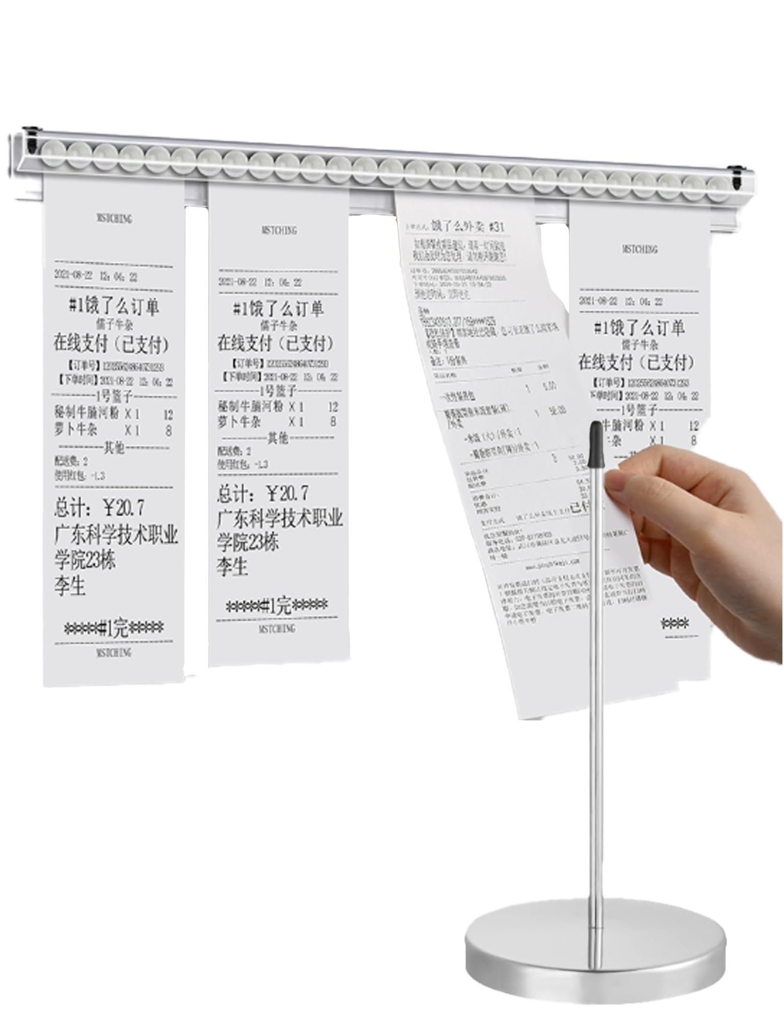 Porte-bon de commande, Order Grabber Porte-reçus Transparent Ticket Spike 20-80cm(80cm/31.5in)