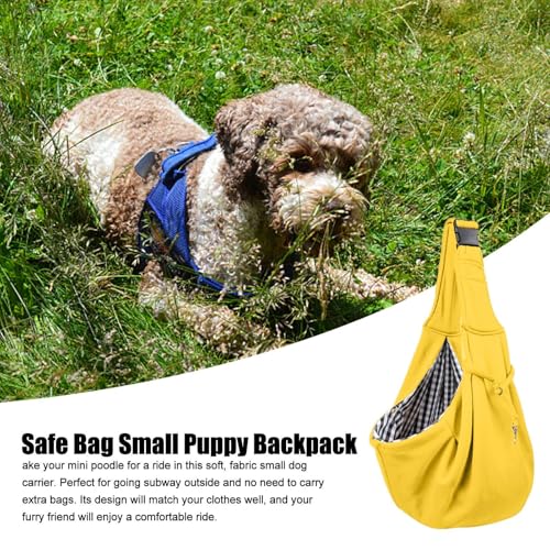 Bolsa de transporte segura para perros pequeños con diseño reversible manos libres 7