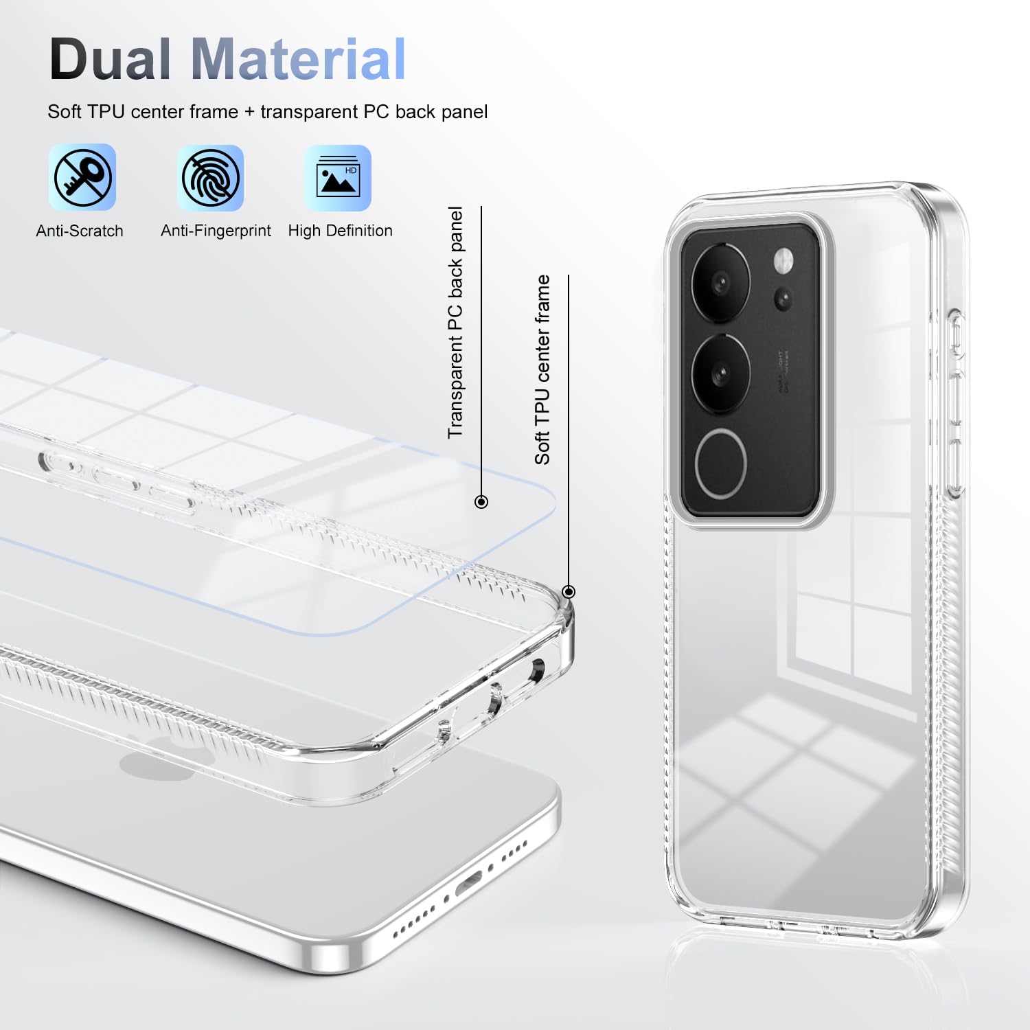 Custodia Impermeabile Universale Per Vivo V29, X90, X80, V23, Y72, Y76, Y55, Y52, Y35, Y33S, Y22S, Y21, Y20S, Y16, Y01, X51, X60