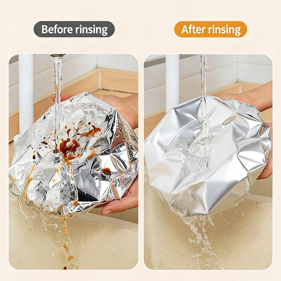 50/100Pcs Stretchy Foil Food Covers, Repeatable Aluminium Foil Food Covers, Stretchy Kitchen Foil Insulation Film, Adjustable Elastic Bowl Lids For Food Storage and Outdoor Picnics (50Pcs)