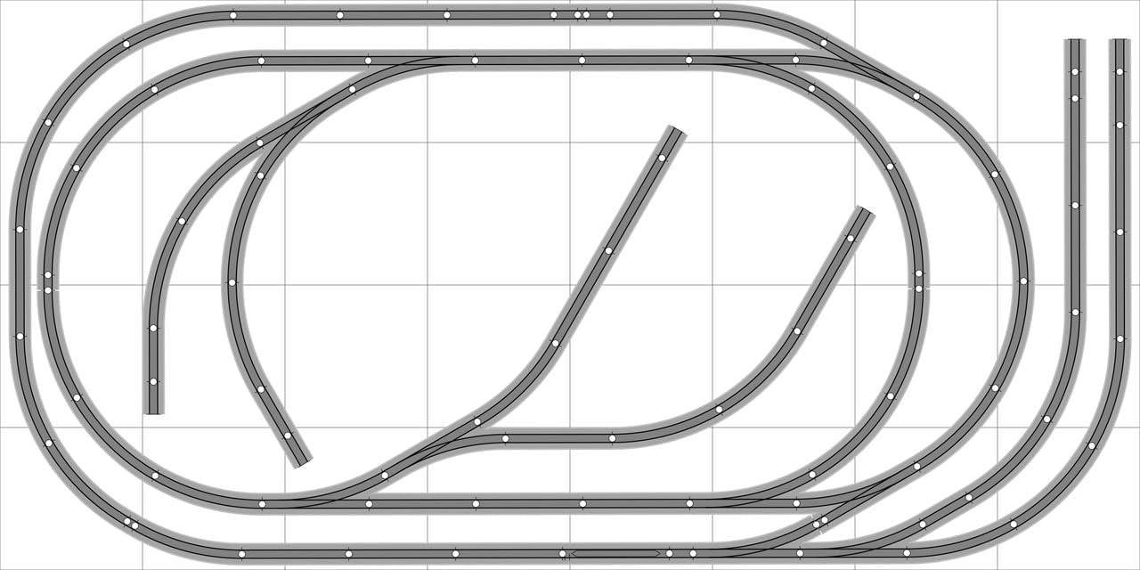 Train Layout #006 Train Set HO Scale 4' X 8' Wire Switches Using Bachmann E-Z Track