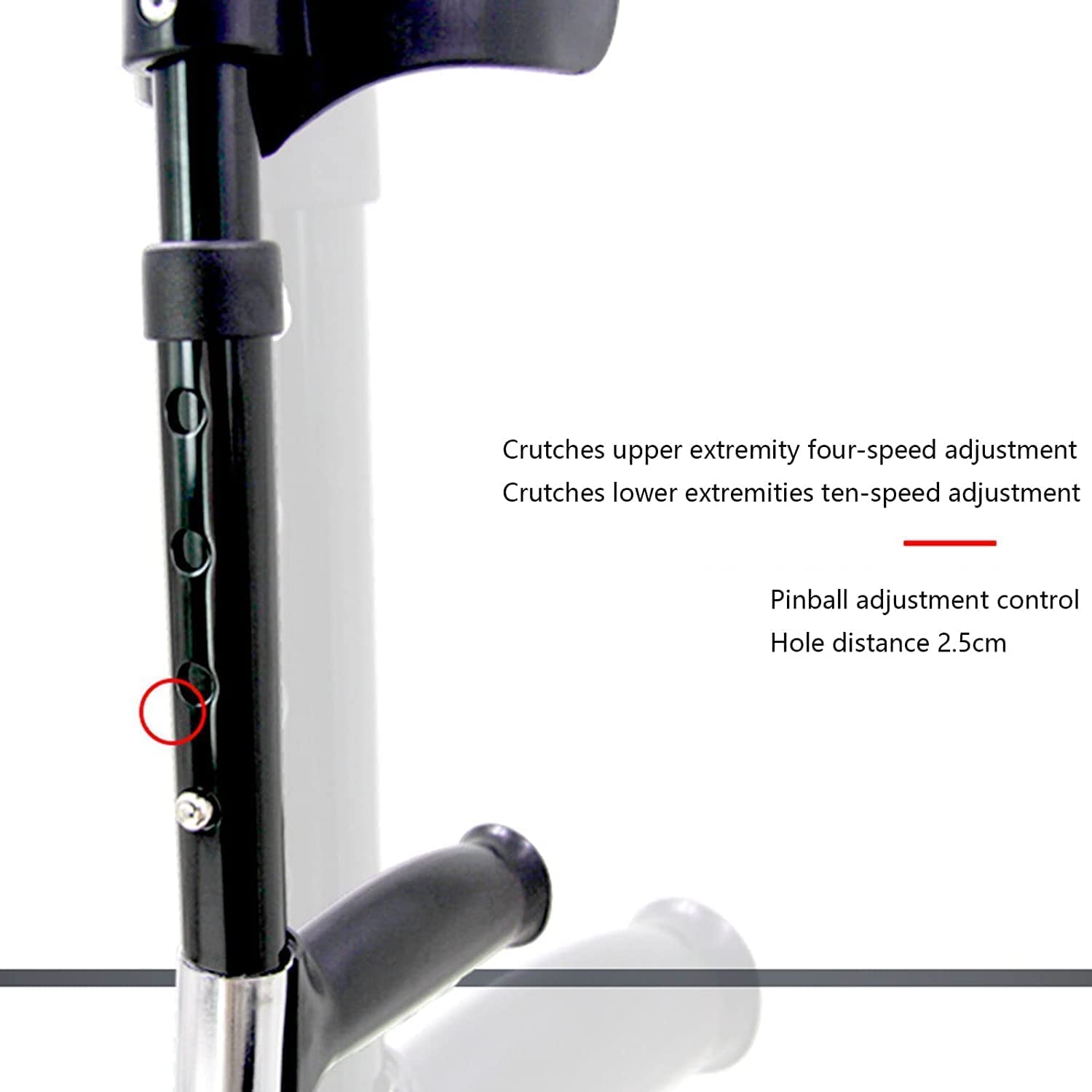 PAASHE Muletas, Bastones cómodos para Caminar, Cubierta de Brazo de Aluminio, bastón para Caminar con Puntas de Goma Antideslizantes, Bastones para Caminar