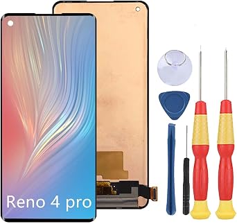 LCD Display Compatible with Oppo Reno 4 Pro CPH2109/5G PDNM00 CPH2089 LCD Display Touch Screen Assembly Repair Replacement Parts with Tools.