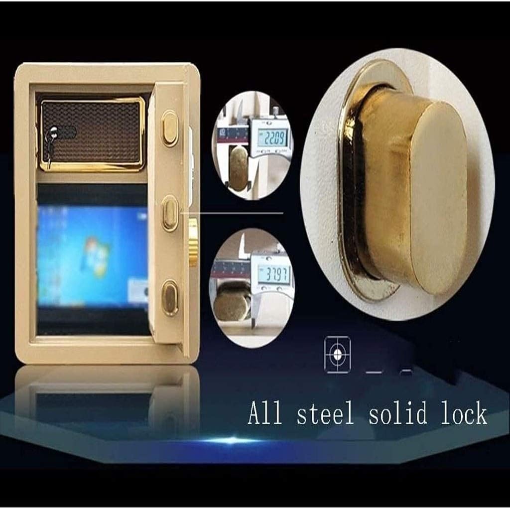 Safes Mechanical Password In-wall Office Medium-sized All-steel Reinforcement 45cm High Safe Deposit Box,Color: Dark Gray safety box