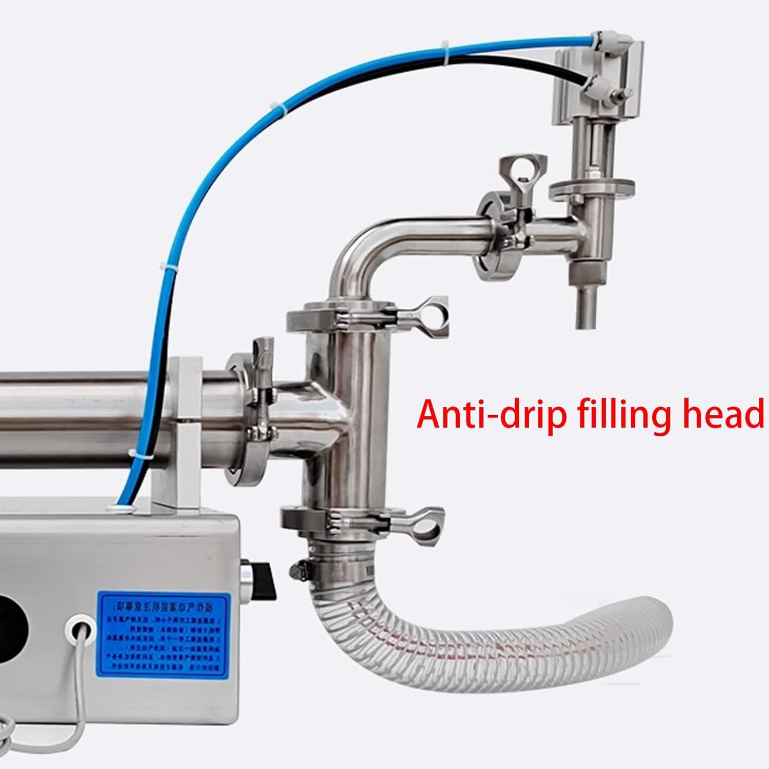 Liquid Filling Machine, Horizontal Pneumatic Bottle Filler Machine, Automatic Single Head Filler, Stainless Steel Structure Liquid Filler(10-100ml)