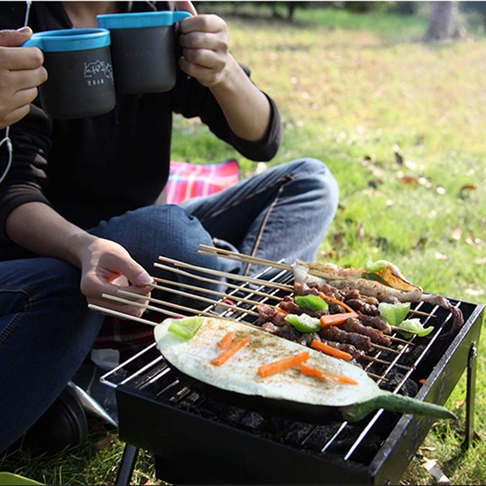 Supporto per barbecue, Griglia for barbecue Barbecue a carbone Strumenti for pieghevoli for cucinare all'aperto Campeggio Escursionismo Picnic Tailgating Zaino in spalla