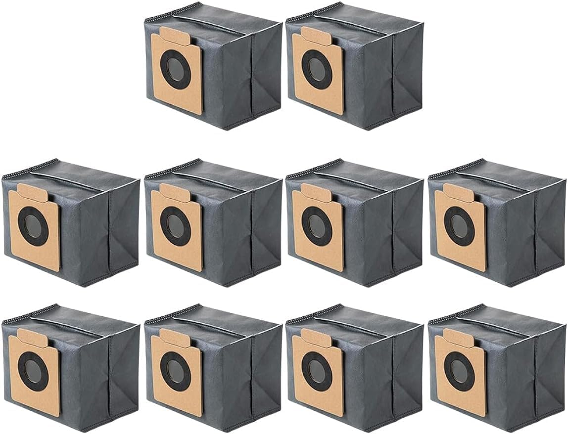 YUETTYY 10 Pack Replacement Dust Bags Compatible with Eufy Clean X8 Pro Robot Vacuum Self-Empty Station, 4-Layer Large Capacity Dust Bags (10)