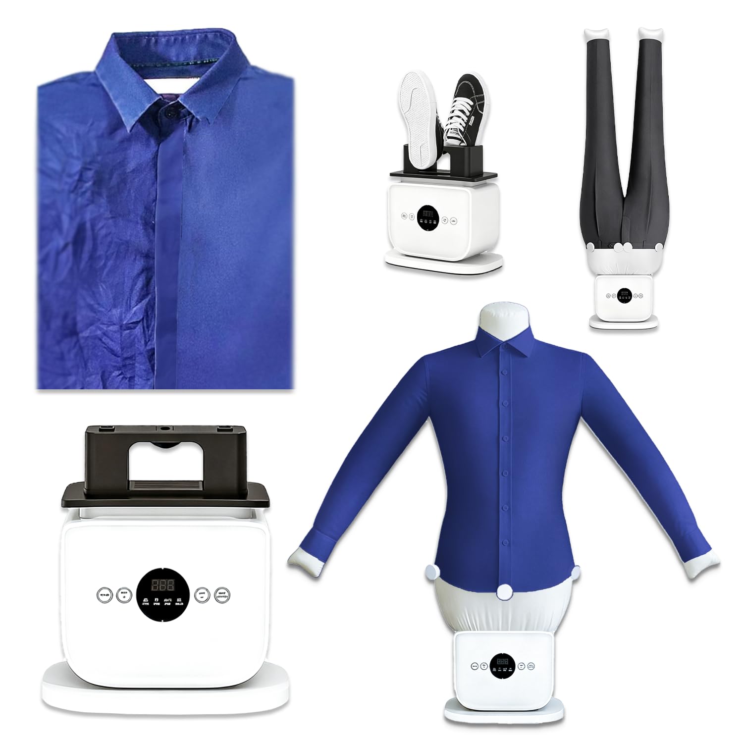 WTRYRN Portable Garment Steamer, Ironing Dummy, Dual Zipper Adjustment, Uniform Hot Air, Simple Use, Great for Indoor Living Space & Short Trips 110V