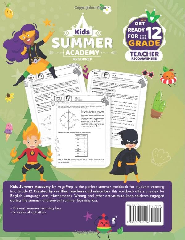 Kids Summer Academy by ArgoPrep - Grades 11-12: 5 Weeks of Math, Reading, Science, Logic, and Fitness | Online Access Included | Prevent Summer Learning Loss - Image 2