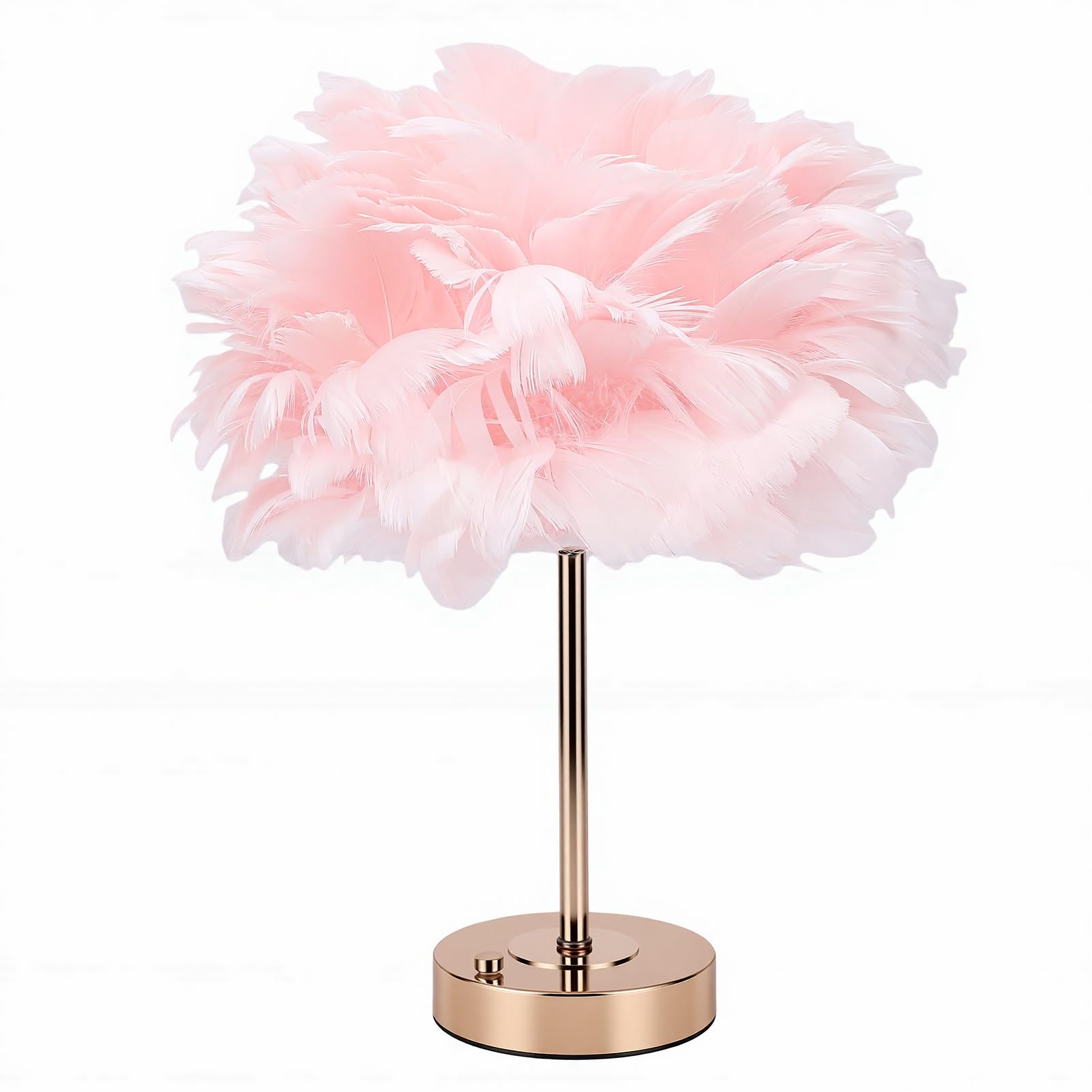 YUYTE Lampada da Tavolo Senza Fili Lampada da Scrivania da Comodino Ricaricabile Tramite USB Controllo Touch a 3 Colori Che Cambia con Batteria da 1800 MAh per Arredamento da Ufficio (PINK)