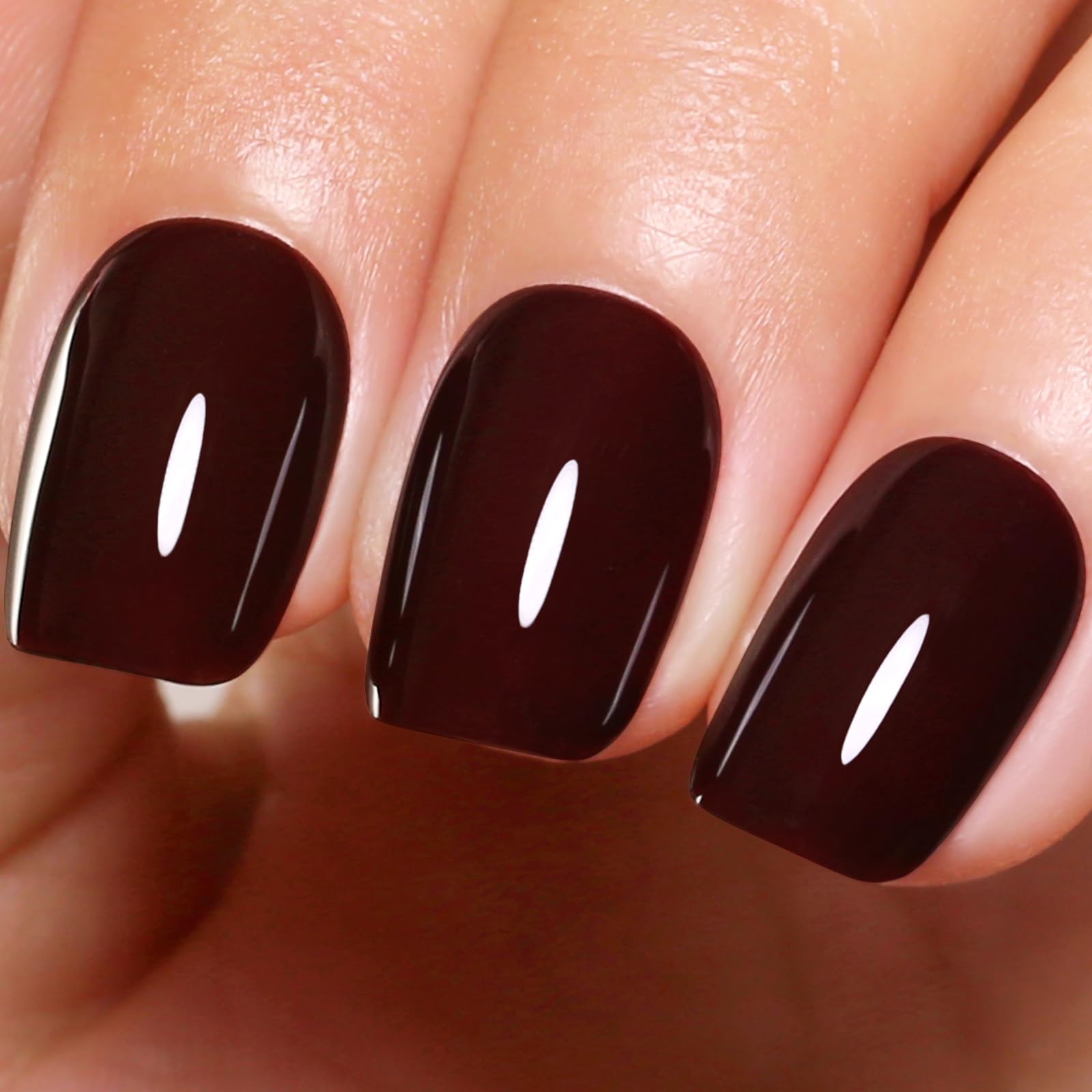 Amazon.com: Gel Polish, 0.5 Fl Oz Deep Cherry Brown Gel Polish
