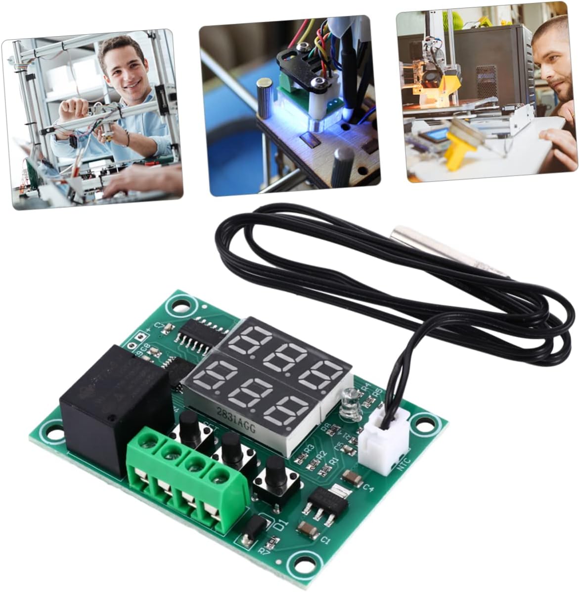 Digital Thermostat Module showing sensor and wiring terminals