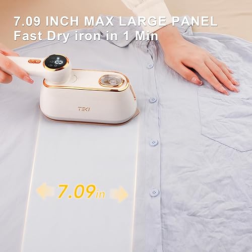 Miniatura 5 de Vaporizador de viaje para ropa portátil, 1200 W, mini plancha de vapor de viaje, 4 modos con displa LCD, potente removedor de arrugas, vaporizador